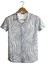 Erkek Kısa Kollu Pamuklu Desenli Slim Fit Apaş Yaka Gömlek 21Y-4300594-06 1