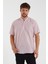 Erkek Hakim Yaka Yarım Patlı Ekoseli Kısa Kollu Slim Fit Gömlek Sg-K 21Y-4300602-1 2