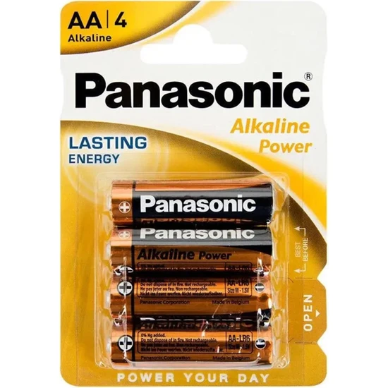 Panasonic LR06 Alkalin 1.5V Power Aa 4'lü Kalem Pil