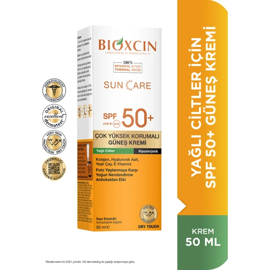 Bioxcin Spf 50+ Güneş Kremi 50 ml Yağlı Cilt