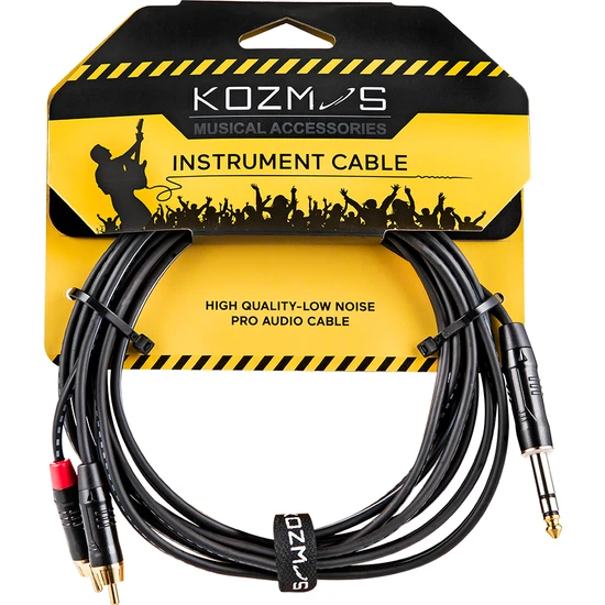 Kozmos KCL-319-3M Stereo Trs 6,35MM - Rca 3t Kablo