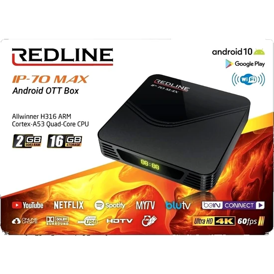 Redline Ip-70 Max Android 10 TV Box 2GB/16GB