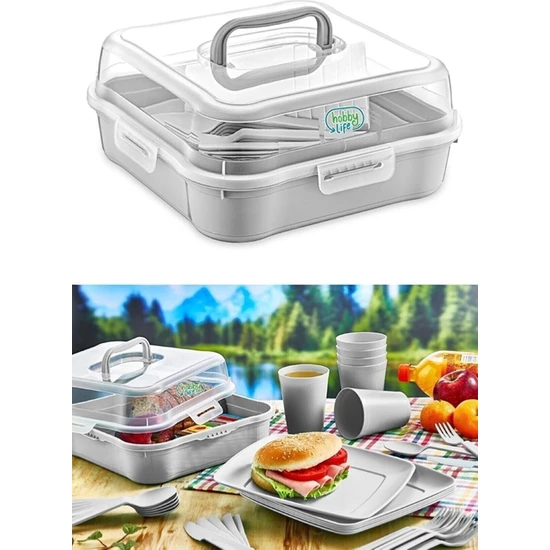 Hobby Life Lüks Piknik Sepeti Piknik Seti 6 Kişilik Piknik Sepeti Kamp Seti 32 Parça Hobby Life Lüks Piknik Sepeti Piknik Seti 6 Kişilik Piknik Sepeti Kamp Seti 32 Parça