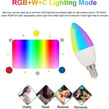 Romantik Balon Wifi Akıllı Ampul Rgb+W+C LED Mum Ampul 5 W E14 (Yurt Dışından)