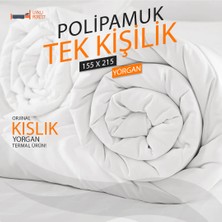 Microfiber Tek Kişilik - Pamuk Polyester Yorgan - Silikon Dolgu - Puffysoft