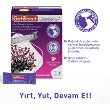 GetDirect Elderberry+ Karamürver ve Afrika Sardunyası 5 Şase – Uzun Salınımlı C Vitamini, Susuz Kullanım