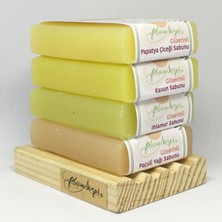 Pleione Soaps Gliserinli Papatya&Kavun&Ihlamur&Paçuli Sabunu 4'Lü Set +Sabun Koruyucu