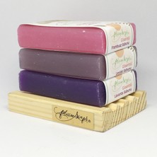 Pleione Soaps Gliserinli Frambuaz & Leylak & Lavanta Sabunu 3'Lü Set+ Sabun Koruyucuhediye