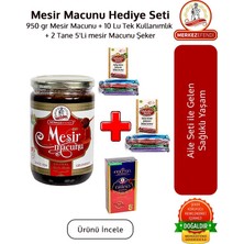 Mesir Macunu Hediye Seti 950 gr Mesir Macunu 10'lu Tek Kullanımlık ve 2 Tane 5'li Mesir Macunu Şeker