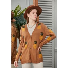 Jerusalema Kadın Camel Triko Hırka