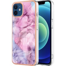 Xstep Case Apple iPhone 12 - 12 Pro 6.1 İnç Yb Imd Serisi-16 Stil E Mermer Desen Arka Kapak Şok-Absorpsiyon 2.0mm Tpu Imd Elektrokaplama Çerçevesi Telefon Kılıfı (Yurt Dışından)