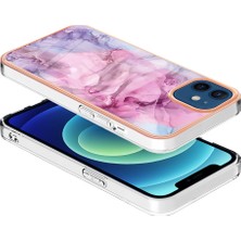 Xstep Case Apple iPhone 12 - 12 Pro 6.1 İnç Yb Imd Serisi-16 Stil E Mermer Desen Arka Kapak Şok-Absorpsiyon 2.0mm Tpu Imd Elektrokaplama Çerçevesi Telefon Kılıfı (Yurt Dışından)