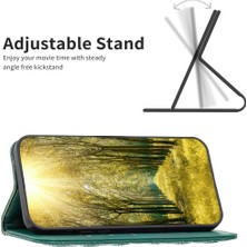 Xstep Case Apple iPhone 12 - 12 Pro 6.1 İnç Kart Tutucu Pu Deri Deri Yatay Stand Rhanmombus Baskılı Otomatik Kapanış Manyetik Telefon Kapağı (Yurt Dışından)