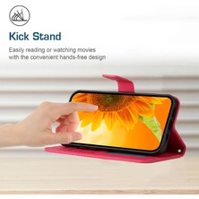 Xstep Case Apple iPhone 13 Mini, HT04 Basılı Ayçiçeği Stand Pu Deri Manyetik Kayışlı Cilt Dokunuşlu Telefon Kılıfı (Yurt Dışından)