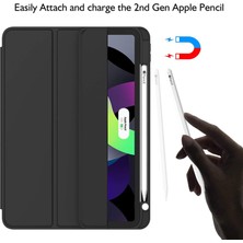 MobaxAksesuar Apple iPad Air 11inç 2024 Air 4/5/6.Nesil 10.9" Kılıf Pen Charge Kalem Bölmeli (10.Nesil Değildir)