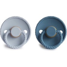 Frıgg Rope Ikili Kauçuk Emzik - Ocean View / Powder Blue 6-18 Ay