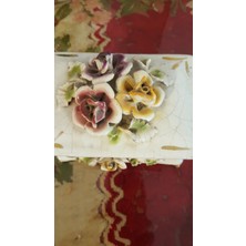 Vintage Antikakapitemonte Seramik Kutu