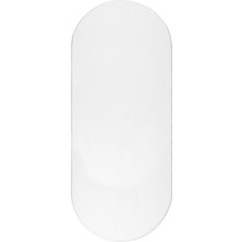 Valery Home Oval Comfort Puffy Overloklu Peluş Yolluk Beyaz