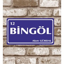 Hediyelikevi Metal Plaka Bingöl 12 Retro Poster (29X15)