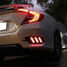 Gorgeous Araba LED Drl Gündüz Farları Arka Tampon Fren Lambası Kuyruk Işık Sis Lambası Honda Civic 10TH Gen 2016-2019 (Yurt Dışından)