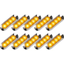 Gorgeous 10X Amber LED Römork Kamyon Yan Işaret Işıkları 4 LED Gümrükleme Rv Camper 12V-24V (Yurt Dışından)