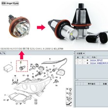 Gorgeous 8000 K Amber LED Angel Eye Marker Halo Ampuller Lambalar -Bmw E39 E53 E60 E63 E64 E66 E87 5 6 7 X3 X5 [2 Adet Paket] (Yurt Dışından)