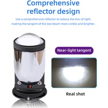 Gorgeous 60 W LED Mini Projektör Lens Otomobil Ampul 8000LM Dönüşüm Kiti - Siyah (Yurt Dışından)