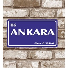 Hediyelikevi Metal Plaka Ankara 06 Retro Poster (29X15)