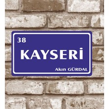 Hediyelikevi Metal Plaka Kayseri 38 Retro Poster (29X15)