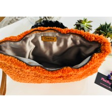 Pink Bag Handmade Peluş Clutch Çanta
