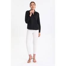 Pera Moda Kadın Klasik Fitilli  Likralı Gömlek