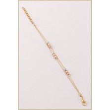 Bers Aksesuar Kadın Dorika Taşlı Yeni Sezon Bileklik Altın Kaplama