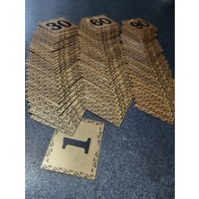 Kapı Numarası  5.5x6.5 cm  Metalik Altın Sarı Üzeri Siyah Baskı Kendinden Yapışkanlı No:1 Den 90’a