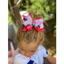 Queen Aksesuar Okula Dönüş Tokaları Neon Pembe Kalemli Okul Tokası Klipsli Figürlü