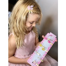 Queen Aksesuar Hareketli Incili Pullu Parlak Tavşan 8li Toka Seti Renkli Altın Pensli