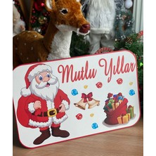 Queen Aksesuar Yeniyıl Yılbaşı Özel Christmas Ahşap Lazer Kesim Büyük Mutlu Yıllar Duvar Süsü Pano Noel