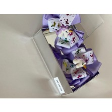 Queen Aksesuar Lila 2' Li Unicornlu  Kız Çocuk Bebek  Doğum Günü Hediye  Klipsli Pensli Toka