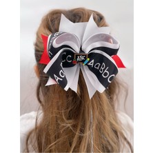 Queen Aksesuar Özel Tasarım Lüks Katlı Büyük Katlı Fiyonk Alfabe Toka Yetişkin Çocuk Okul Tokası Metal Klipsli