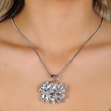 Queen Aksesuar Kristal Taşlı Swarovski Ayarlanabilir Kolye