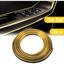 STS Oto Aksesuar Araç Içi Dekoratif Torpido ve Kapı Döşeme Fitili Neon Ip 5 Metre Altın Sarısı