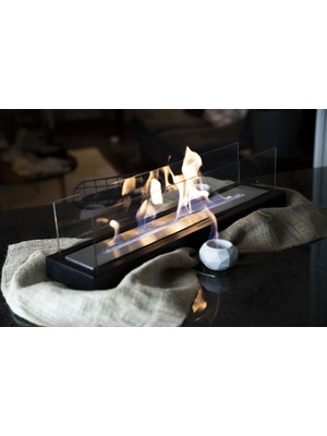 SS Concept Ssconcept Masa Üstü Bigflame Lüx Masa Üstü, Köşe Bioethanol Büyük Şömine