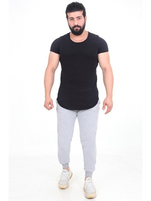 The One Beyaz Pis Yaka Oval Kesim Slim Fit %100 Pamuklu Kısa Kol Basic T-Shirt