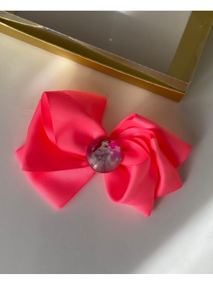 Queen Aksesuar Prenses Princess Ariel Neon Pembe Pensli Toka Anne Kız Çocuk Bebek Toka