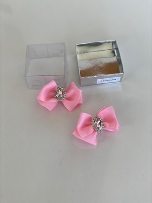 Queen Aksesuar Pembe 2' Li Kristal Taşlı  Bebek Ler Için Pensli Toka