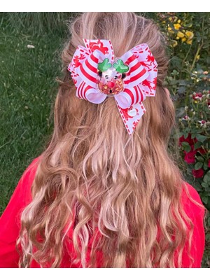 Queen Aksesuar Yeni Yıl Yılbaşı Özel Tasarım 3 Boyutlu Geyikli Noel Geyiği  Yetişkin Çocuk Tokası Klipsli Toka