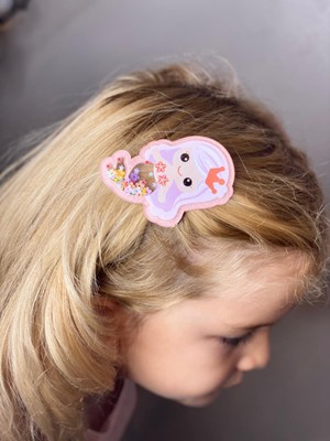 Queen Aksesuar 3D Boyutlu Hareketli Pullu Taşlı Deniz Kızı Çocuk 2li Toka Seti