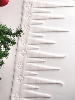 Queen Aksesuar Yeni Yıl Yılbaşı Özel Kapı Duvar Cam Köpük Süs Dekorasyon Sarkıt Buz Kar Tanesi