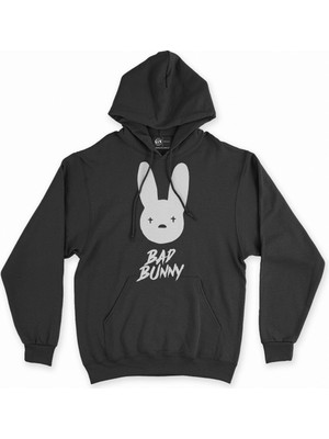 Cix Bad Bunny Tavşan Siyah Sweatshirt Hoodie