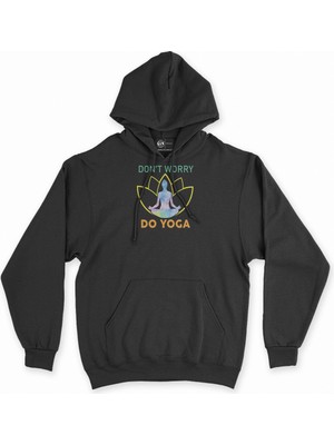 Cix Don't Worry Do Yoga Siyah Sweatshirt Hoodie
