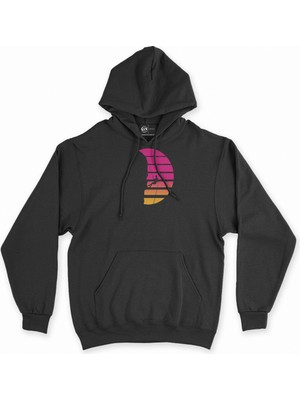 Cix Tırmanış Tasarım Siyah Sweatshirt Hoodie